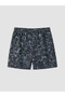 Lcw Swimwear Black Short Length Patterned Men's Swim Shorts - 6