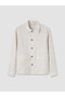 Southblue Beige Regular Fit 100% Linen Men's Shirt Jacket