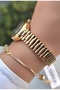 Original-Women's Wristwatch - Gold Color - Adjustable Steel Band - Bracelet Gift - 5