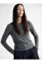 Lcw Everyday Anthracite Crew Neck Women's Bodysuit