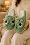 Women's Cute Frog Patterned Winter Soft Plush House Slippers - 4
