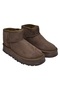 Women's Brown Suede Thick Flat Platform Sole Fur Lined Winter Boots