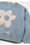 Blue Baby Girl Fur Sweater 2383 - 4