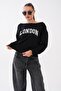 Women's Boat Neck London Printed Sweatshirt 265114 - 4