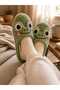 Women's Cute Frog Patterned Winter Soft Plush House Slippers - 5