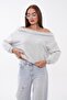 Women's Boat Neck Plain Three-Thread Sweatshirt 265095 - - 3