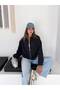 Belted Bomber Zippered Trench Jacket - 3