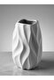 Modern Matte Ceramic Vase with Crinkled Design - 3