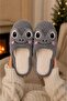 Women's Cute Frog Patterned Winter Soft Plush House Slippers - 2