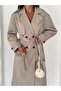 Windbreaker Detailed Belted Long Trench Coat - 2