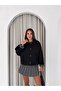 Plaid Lined Bat Trench Jacket - 5