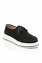 Rover Genuine Suede Leather Men's Black Saddle Stitched Comfortable Thick Sole Daily Casual Loafers - 6