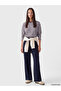 Two Mt Shop Quality Lcw Everyday Navy Blue Diving Fabric Plain Standard & Regular Women's Sweatpants