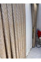 Lora Geometric Patterned Mink 1/3 Pleated Background Curtain Apm - 4
