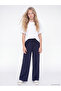 Navy Blue Wide Leg Girls' Sweatpants