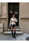 Women's Seasonal Jacket with Stand Collar, Buttons and Tie Detail, New Season Trench Coat - 5