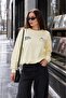 Women's Back Print Detailed Crew Neck Sweatshirt 265118 -