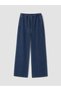 Lcw Vision Indigo Wideleg Women's Jean Trousers with Elastic Waist - 5