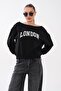 Women's Boat Neck London Printed Sweatshirt 265114 - 2