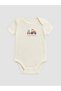 Two Mt Shop Quality Lcw Baby Beige Printed Baby Boy Hospital Discharge Set - 5