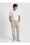 Lcw Vision Ecru Polo Collar Striped Pique Men's T-Shirt - 2