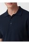 Southblue Navy Blue Polo Collar Men's Knitwear T-Shirt - 3