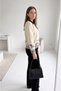 Shirt Collar Floral Pattern Sweater-Pants Women's Knitwear Set - 3
