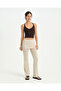 Women's Cream Ecovero ™   Viscose Wide Leg Regular Waist Mini Skirted Trousers - 6