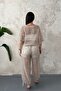 Beige Sequin Suit - 5