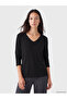 Two Mt Shop Quality Lcw Everyday Black Plain Standard & Regular Long Sleeve Women's T-Shirt