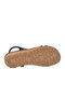 Women's Black Stone Embroidered Ankle Strap Comfortable Soft Sole Stylish Sandals 4056 - 5