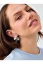 Silver Color Leaf Figured Shiny Elegant Earrings - 3