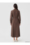 Two Mt Shop Quality Lcw Everyday Brown Plain Standard & Regular Shirt Collar Long Shirt Dress - 4