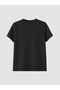Two Mt Shop Quality Lcw Everyday Black Interlock Embroidered Oval Neck Short Sleeve Women's Blouse - 6