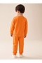 Boy's Printed Combed Cotton 3-Pocket Sweatshirt/Pants 2-Piece Set Orange - 3