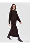 Alita City Lcw Modest Brown Knitwear Plain Long Women's Skirt with a Difference