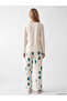 Lcw Dream Ecru Crew Neck Floral Women's Pajamas Set - 4
