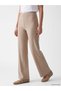 Alita City with a Difference in Color, Lcw Everyday Brown Diving Fabric with Stones Standard & Regular Women's Pants - 2