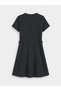 Two Mt Shop Quality Lcw Comfort Anthracite Interlock Plain Dress - 5