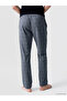 Anthracite Regular Fit Plaid Men's Pajama Bottoms - 4
