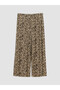 Lcw Grace Beige Elastic Waist Patterned Women's Capri - 5