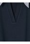Lcw Comfort Navy Blue Polo Collar Striped Women's T-Shirt - 6