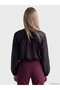 Lcw Vision Black Tie Collar Ruffle Chiffon Blouse - 4