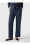 Lcw Vision Navy Blue Elastic Waist Modal Blend Women's Trousers - 2
