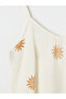 Lcw Dream Ecru V-Neck Rope Strap Women's Shorts Pajama Set - 8