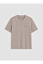 Lcwaikiki Classic Beige Crew Neck Men's Printed T-Shirt - 4
