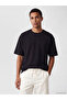 Lcw Vision Black Boxy Fit Thick Fabric T-Shirt /05