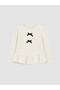 Two Mt Shop Quality Lcw Kids Ecru Waffle Plain Standard & Regular Long Sleeve Girls' T-Shirt