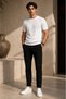 Modern Slim Fit Fabric Trousers