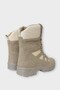 Men's Zippered Lace-Up Durable Sturdy Long Boots Cream - 5